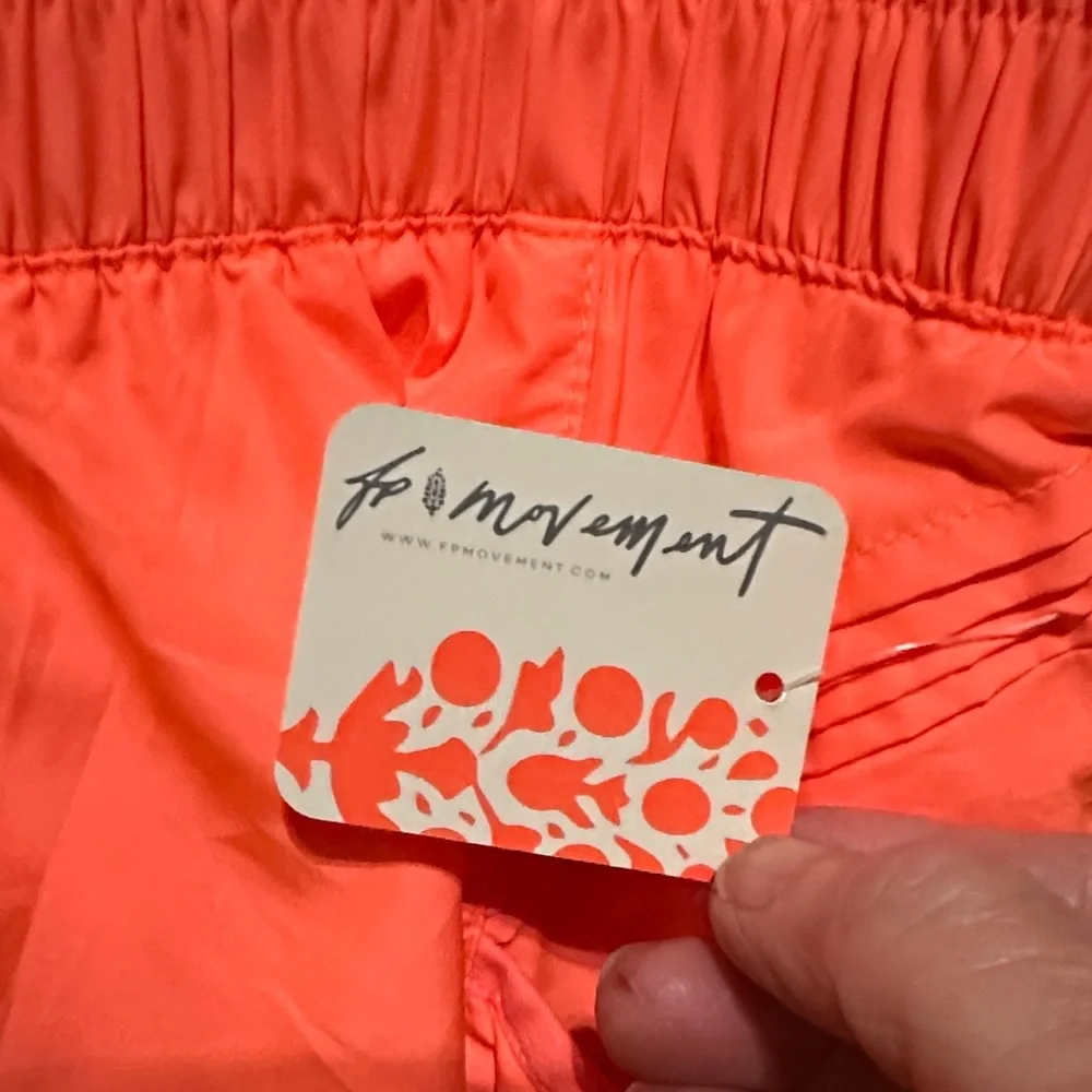 Free People Movement Get Your Flirt On Neon Coral Tennis or Pickleball Shorts
